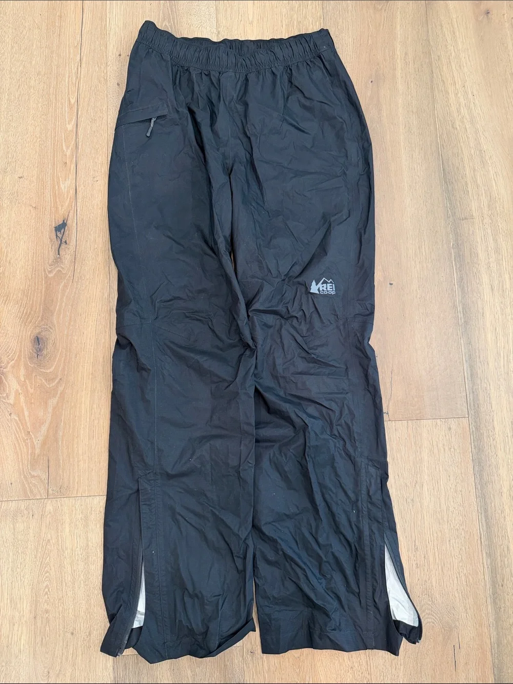 REI Black Men's Lightweight Outdoor Rain Pants